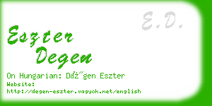 eszter degen business card